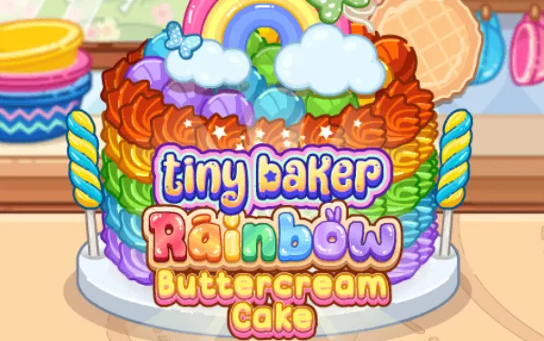 Tiny Baker Rainbow Buttercream Cake