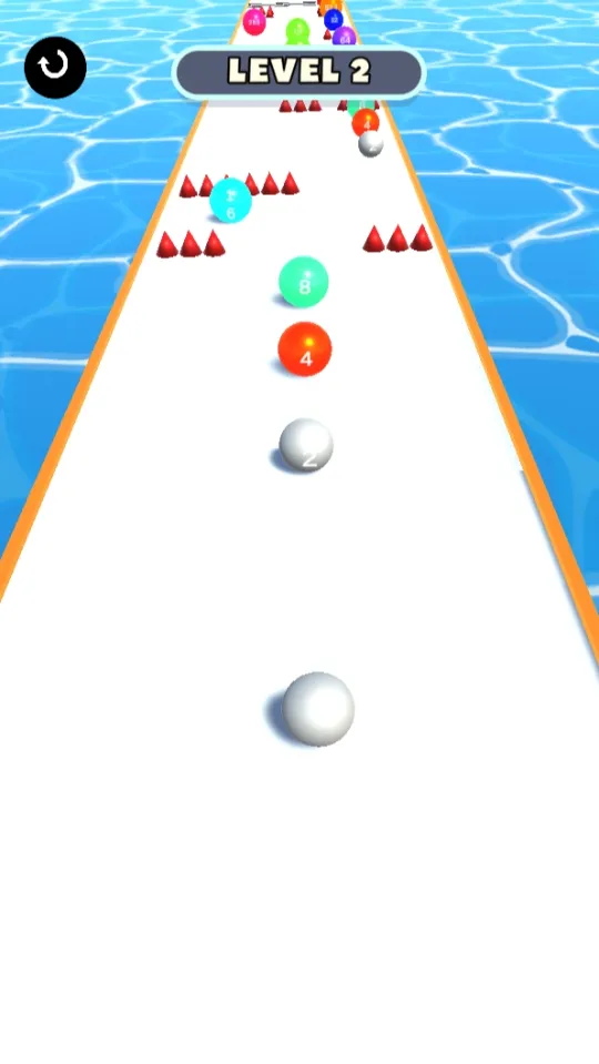 Rainbow Ball Runner 2048 screenshot 1
