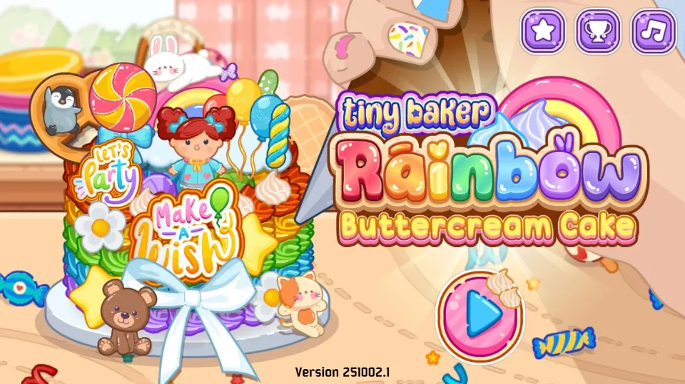 Tiny Baker Rainbow Buttercream Cake screenshot 2
