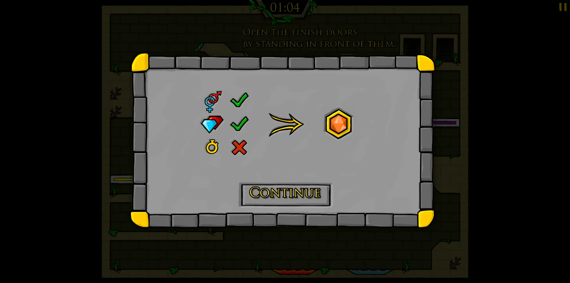 Fireboy and Watergirl 1 Forest Temple screenshot 2