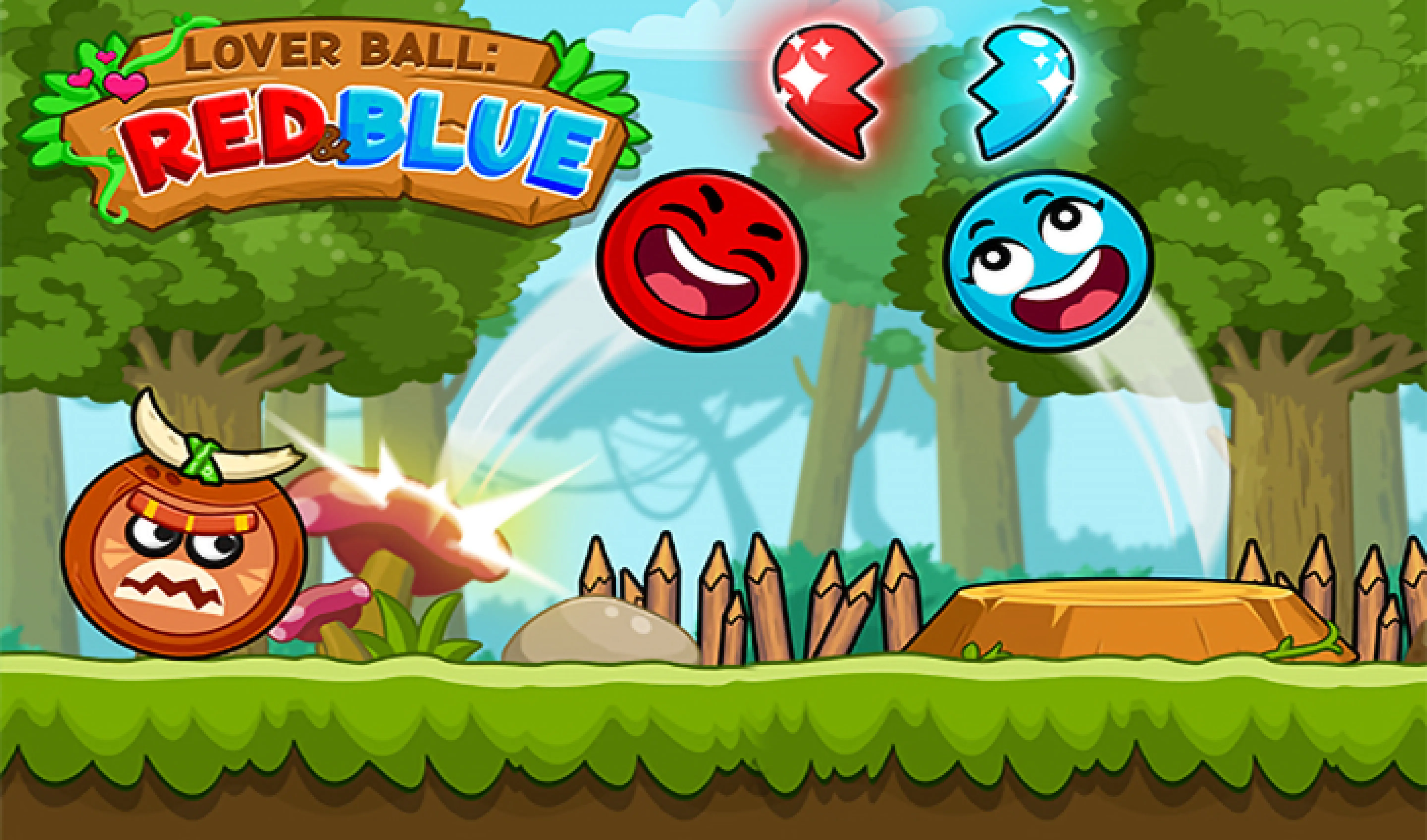 Red and Blue Ball Cupid love