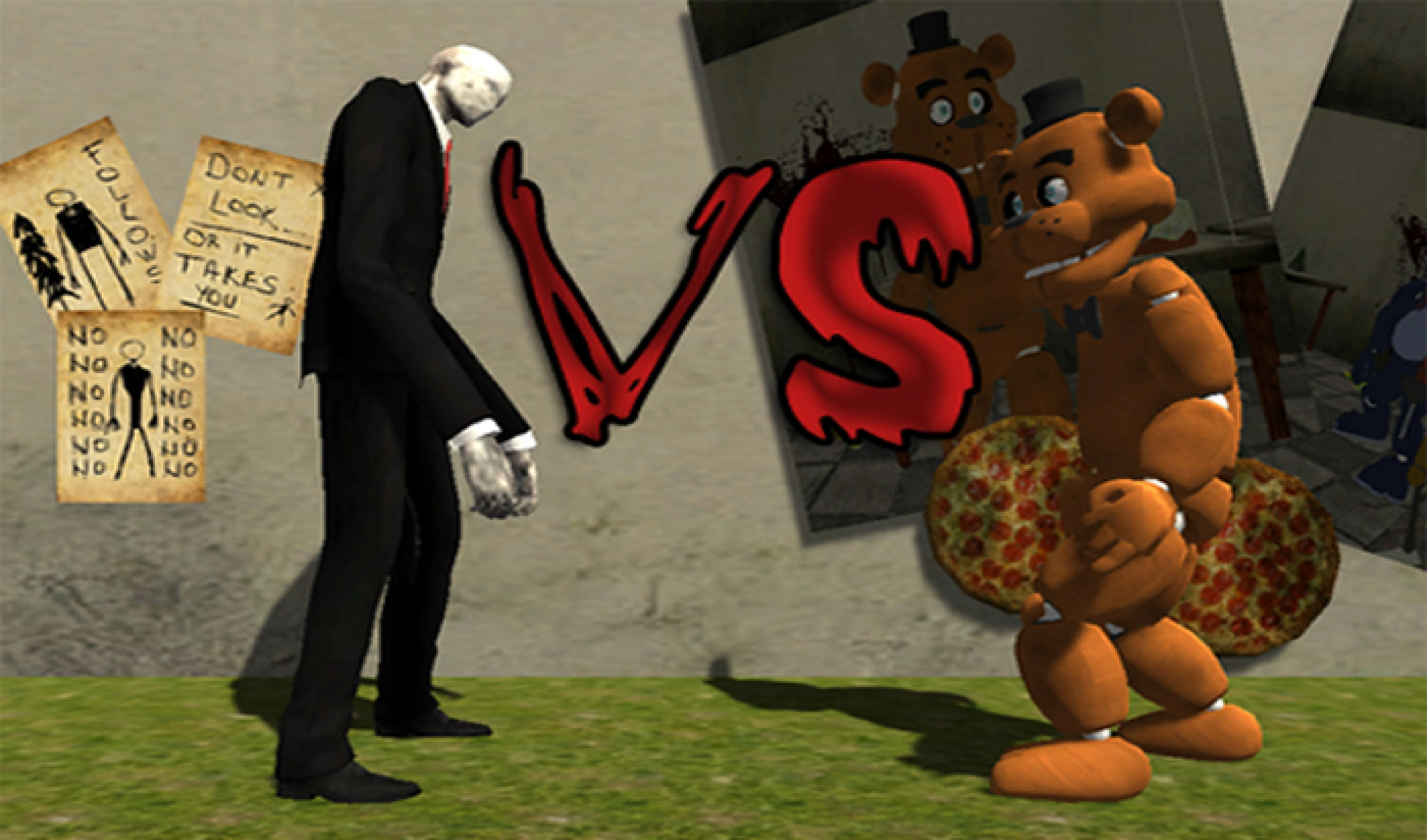 Slenderman VS Freddy The Fazbear