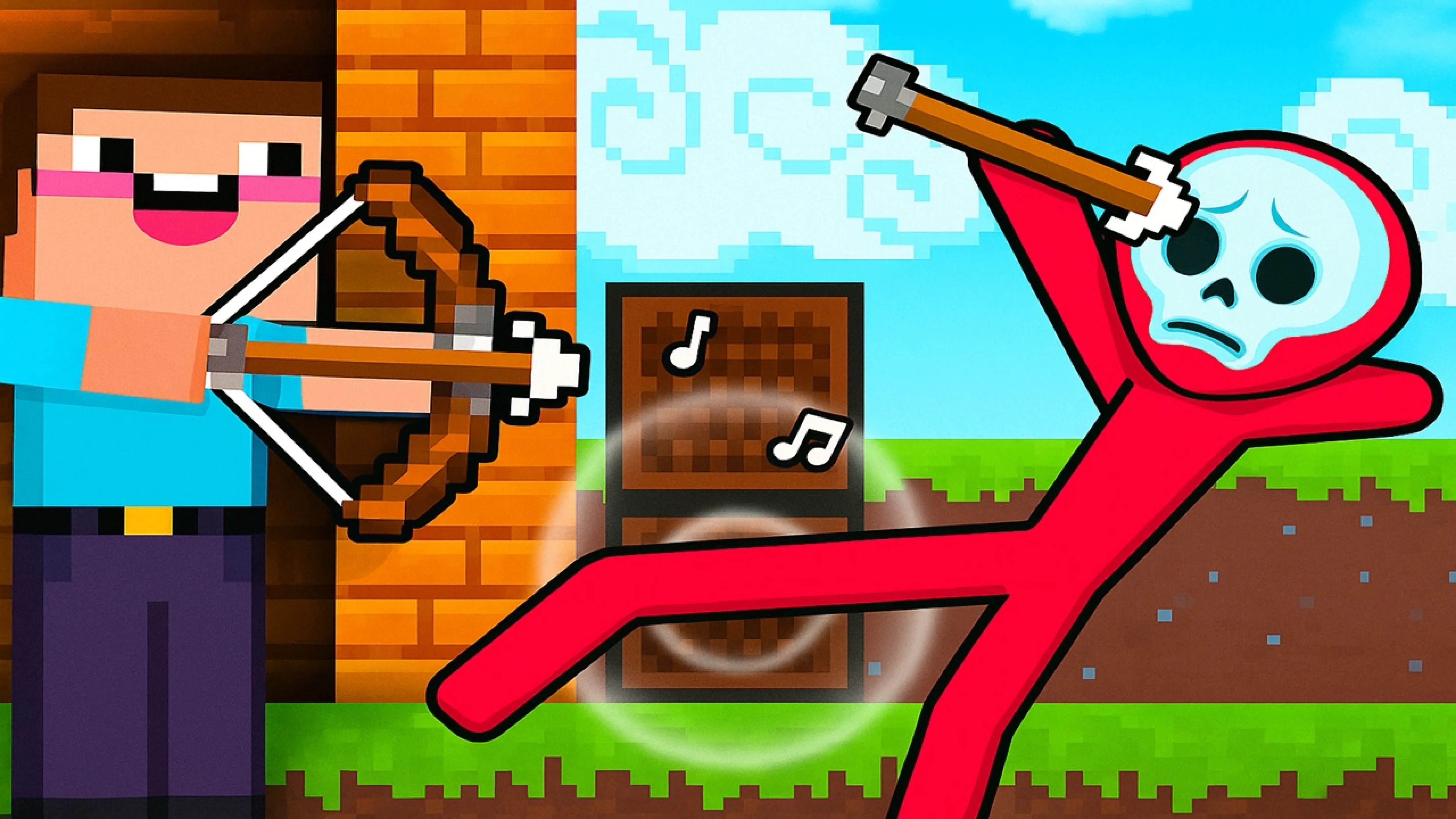 Noob Archer vs Stickman Zombie