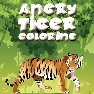 Angry Tiger Coloring