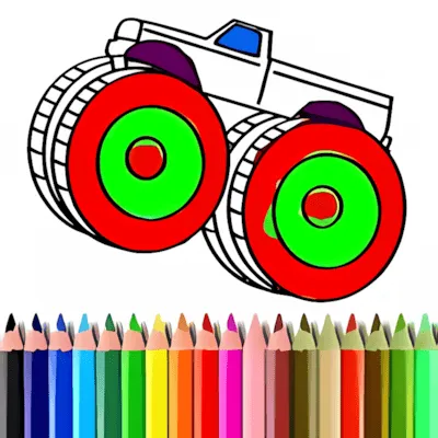 BTS Monster Truck Coloring