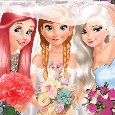 Bride and Bridesmaides Dress up