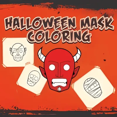 Halloween Mask Coloring Book